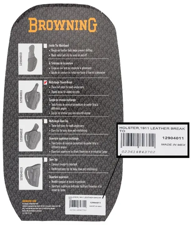 Holster Packaging (Back)