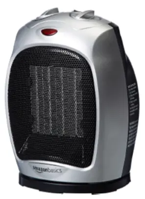 AmazonBasics 1500 Watt Ceramic Space Heater No. B074MWRLZM