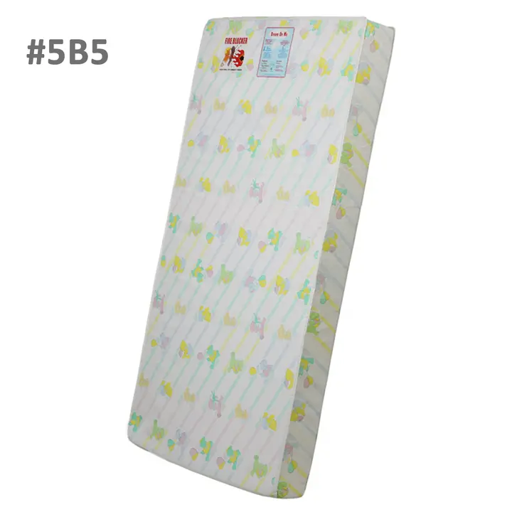 5" foam crib and toddler bed quilted standard mattress in quilted bear print