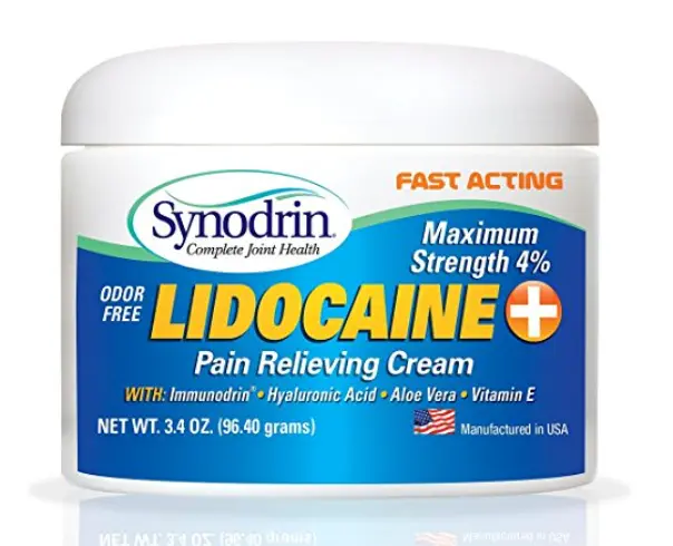Synodrin Lidocaine Maximum Strength Jar