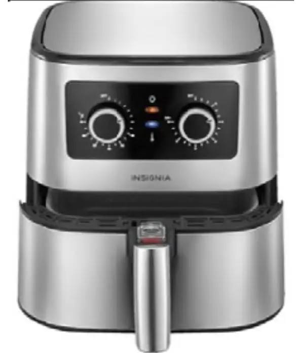 Recalled Insignia - 5-qt. Analog Air Fryer - Stainless Steel NS-AF53MSS0