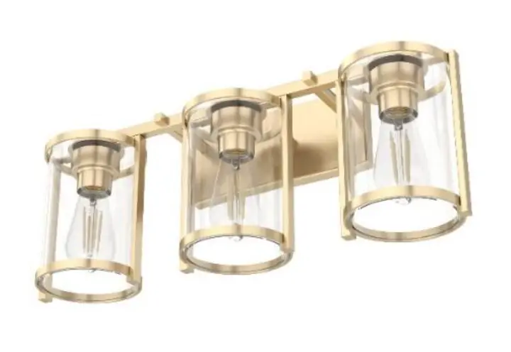 Recalled Hunter Fan 19966 Astwood 3 Light Vanity in Alturas Gold