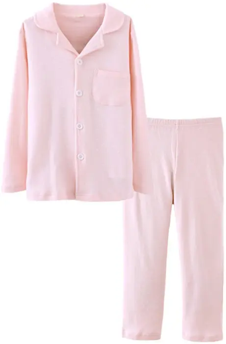 ASHERGAL children's two-piece pajama set in pink