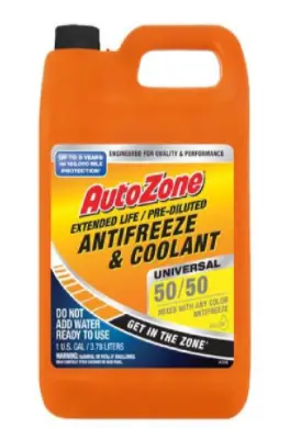 Recalled AUTOZONE AMAM 50/50 Antifreeze
