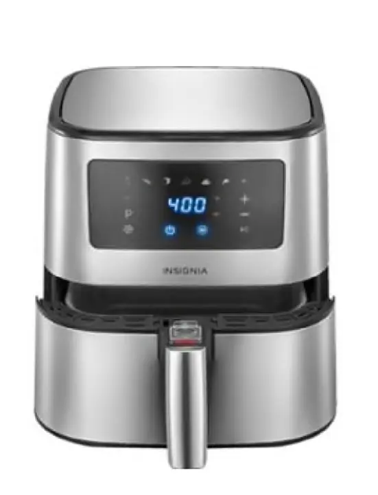 Recalled Insignia - 5-qt. Digital Air Fryer - Stainless Steel NS-AF53DSS0