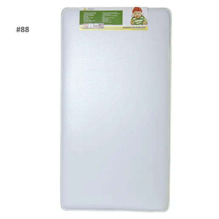 88 coil inner spring standard crib and toddler mattress in white