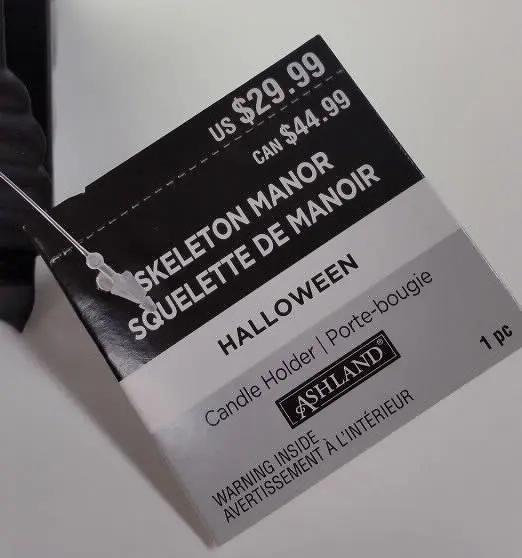 Photo from the official notice: Michaels Recalls Halloween Candle Holders Due to Fire and Burn Hazards