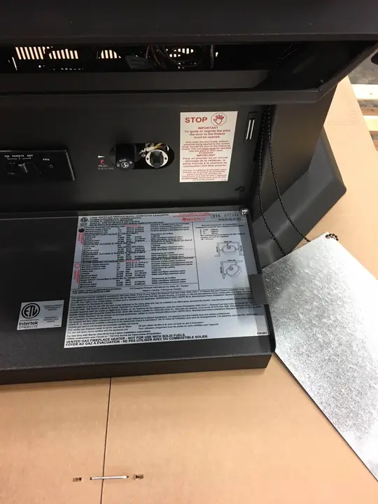 Photo from the official notice: Regency Fireplace Products Recalls Gas Stove Fireplaces Due to Explosion and Injury Hazards