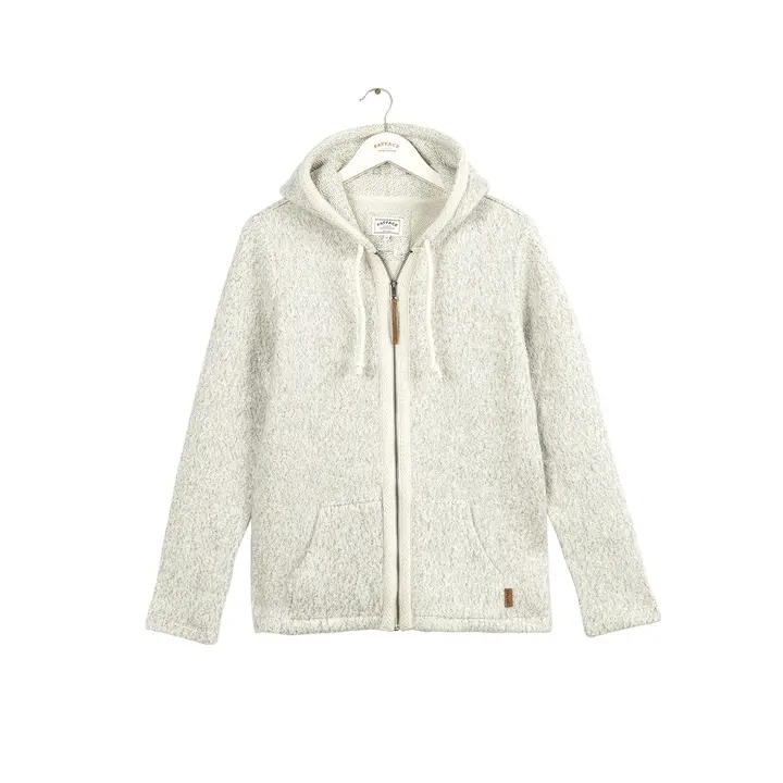 Yarmouth Textured Zip-up Sweater in Ivory(918041)