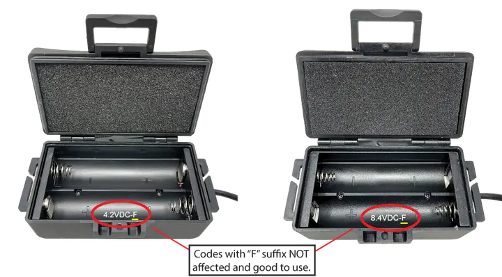 Battery compartment style code location