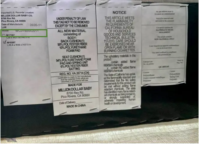 Batch/Lot number is found on the label under the footrest
