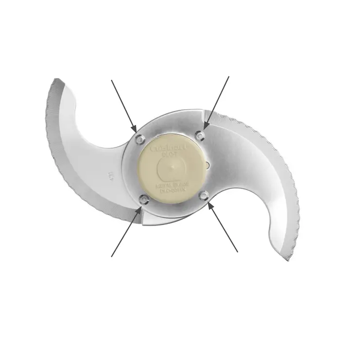 Riveted blade in Cuisinart food processor