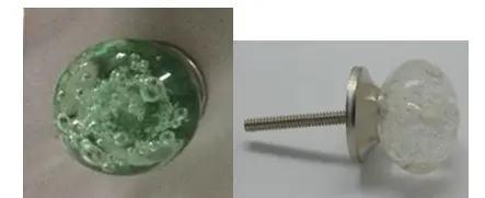 Recalled Bubble Glass Style drawer knob.