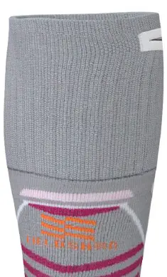 Recalled Fieldsheer Apparel Technologies Heated Socks – Model MWWS07 – Premium 2.0 Merino in gray/pink