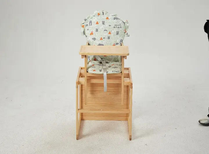 Recalled 2-in-1 Funlio Convertible Baby High Chair with forest-themed padded seat