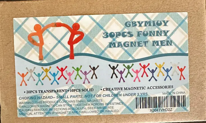"GBYMIUY "and "X004TVHD2Z" are printed on the stick figure toy package