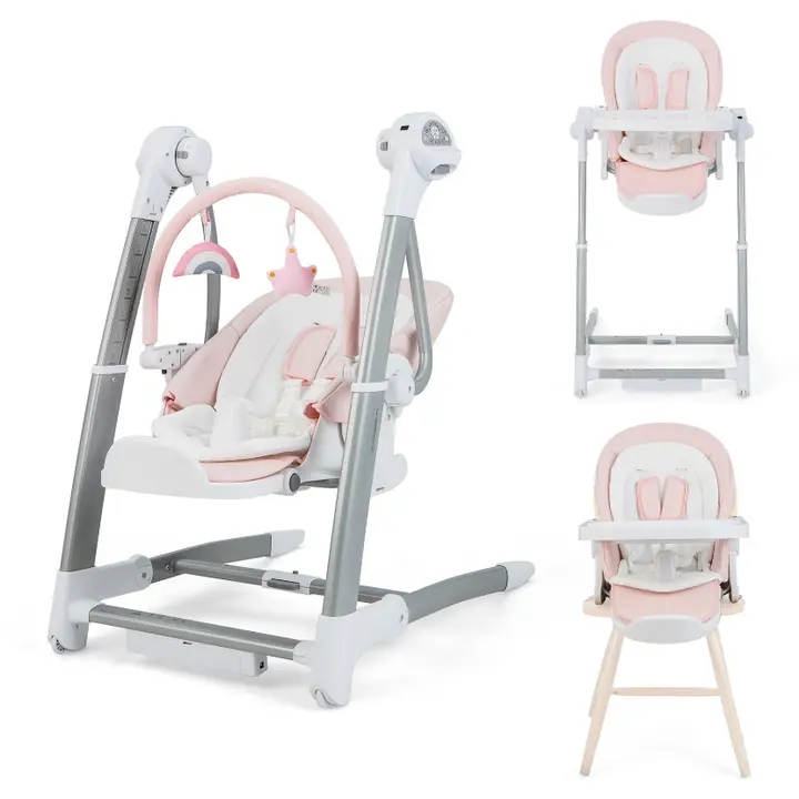 Recalled HONEYJOY 3-in-1 Infant Swing, High Chair and Booster Seat model BE10019US-PI in pink