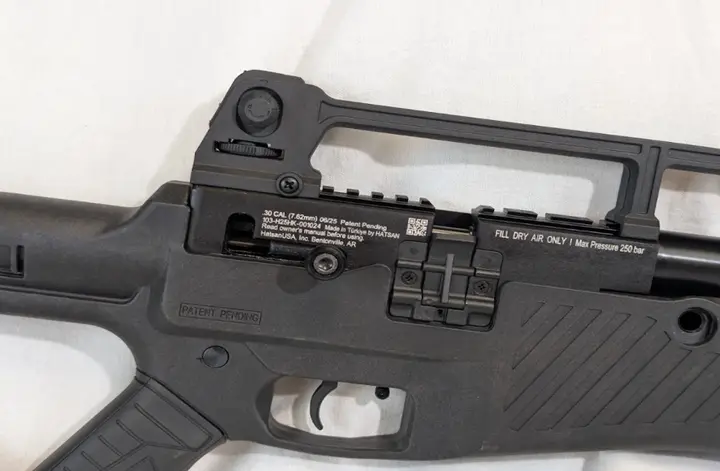 Recalled Hatsan Blitz Air Rifle showing location of serial number and manufacture date