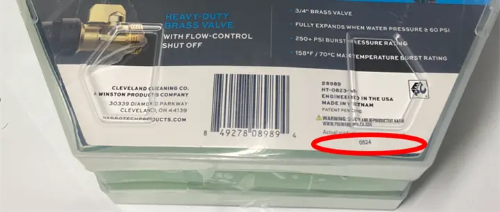 Date of Manufacture Location on Packaging