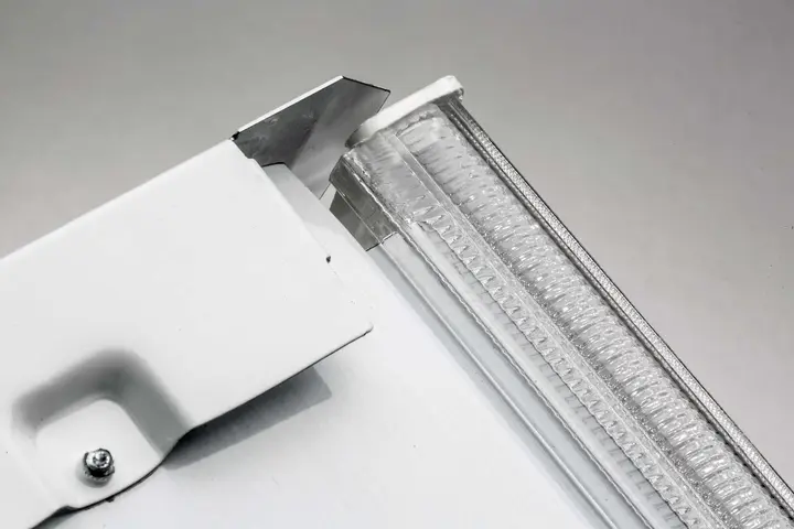 Recalled Lithonia Lighting LBL4W model ceiling light fixture top view