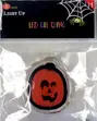 Orange and Black Pumpkin LED Gel Cling