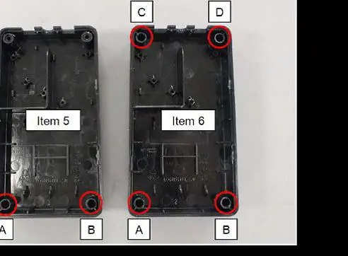 Example of broken screw receptacles from power supply cover