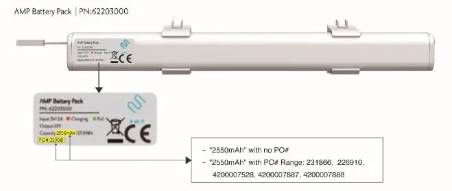 Label of Recalled Battery Pack PN 6220300