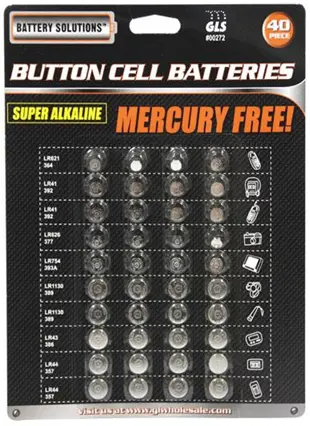 Recalled Mixed Super Alkaline Button Cell Batteries, Item 00272