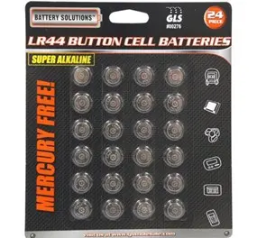 Recalled LR44 Button Cell Batteries, Item 00276