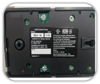 Manufacture date, model number and the UPC code location
