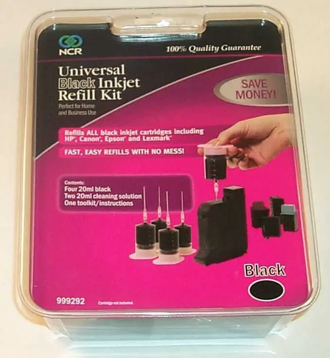 Recalled NCR Universal Black Inkjet Refill Kit, model 999292