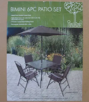 Recalled Bimini Patio Set Packaging