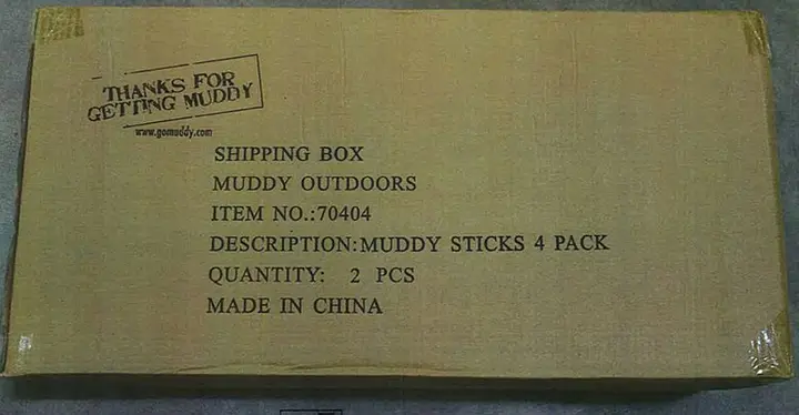 Muddy Outdoors climbing sticks packaging