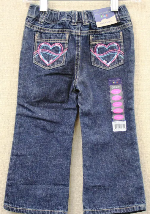 Falls Creek kids jeans with stars/heart designs