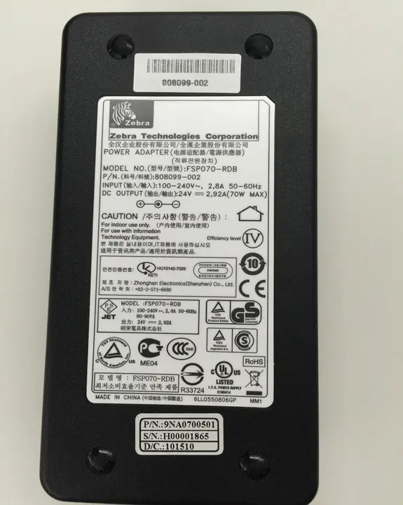 PSU 808099-002 used with P100 Series Printers
