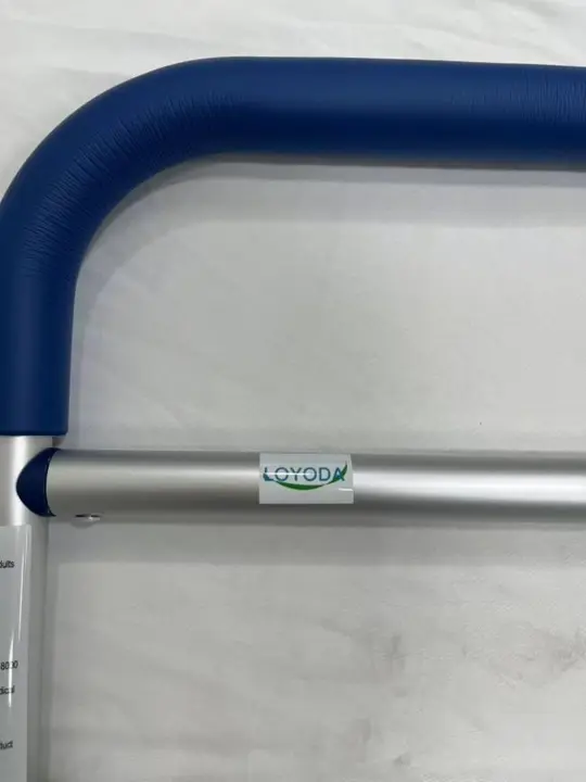 Loyoda label on the bed rail