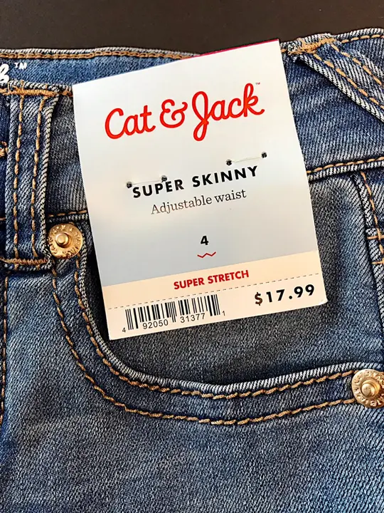 Photo from the official notice: Topson Downs Recalls Cat & Jack Girls' Star Studded Jeans Due to Laceration Hazard; Sold Exclusively at Target