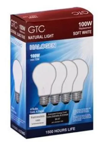 Photo from the official notice: H-E-B Recalls Halogen Lightbulbs Due to Laceration and Fire Hazards