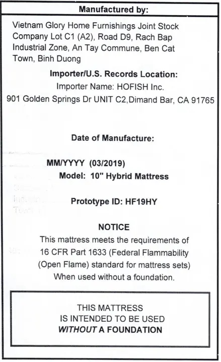 Tag Showing "Prototype ID: HF19HY"