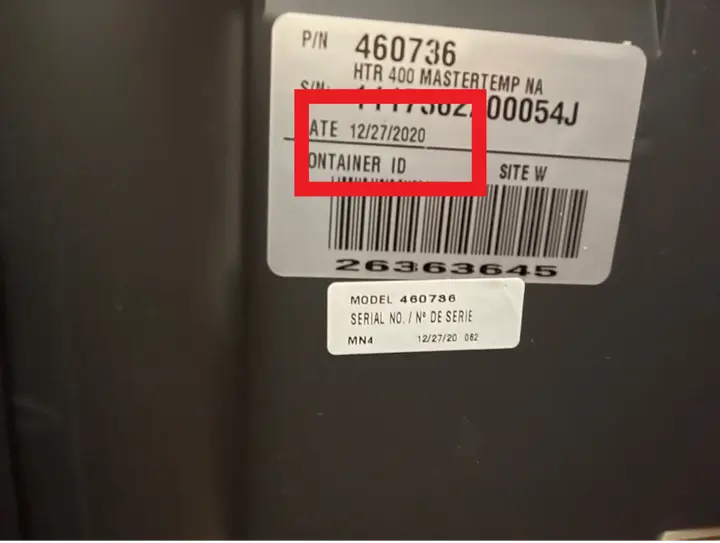 Serial number sticker