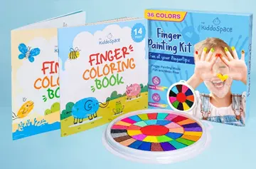 Recalled TheKiddoSpace Finger Painting Kit - 36-color Paint Palette