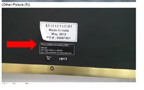 Date Code from Back of Mirror