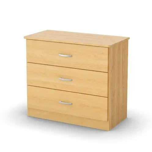 Libra style 3-drawer chest in natural maple