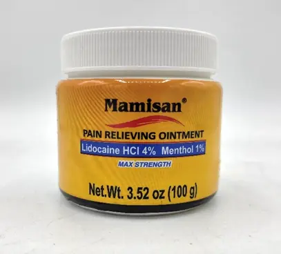 Recalled Mamisan Lidocaine Ointment 3.52 ounce jar