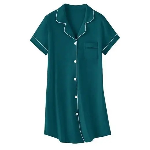 Recalled Umeyda Shortsleeve Nightgown – Dark Green