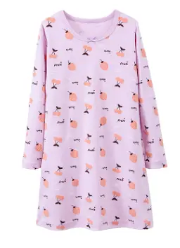 Recalled Booph children's nightgown - short sleeves, purple with blueberries