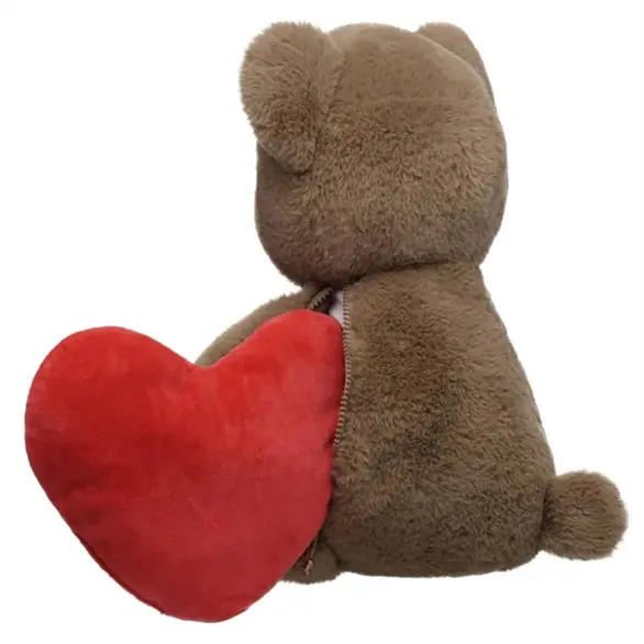 Recalled Heartwarming Hugs Bear showing the heart shaped bead bag