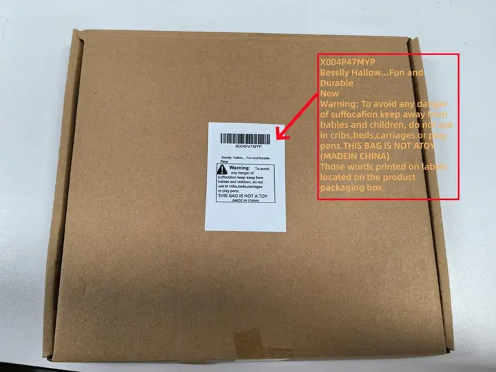 Label description and location