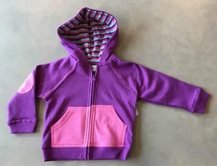 Purple/pink zipper hooded sweatshirt