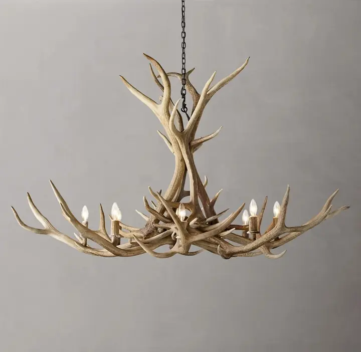 Recalled RH 60" Natural Antler Chandelier